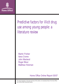 Predictive factors for illicit drug use among young people