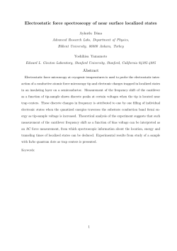 Electrostatic force spectroscopy of near surface localized states