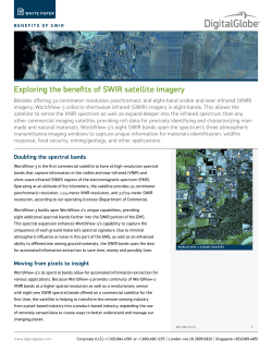 Exploring the benefits of SWIR satellite imagery