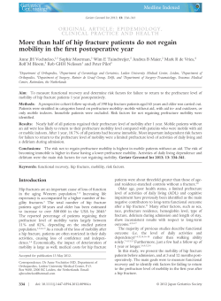 More than half of hip fracture patients do not regain mobility in