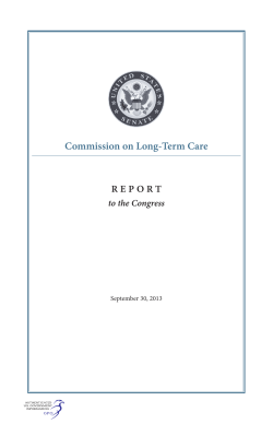 Commission on Long-Term Care - National Association of Insurance