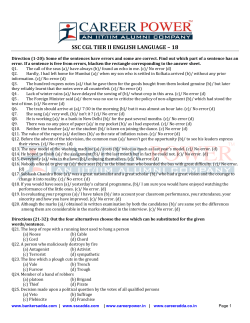 ssc cgl tier ii english language &ndash; 18