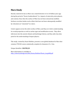 Mars Crater Codebook