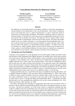 Contradiction Detection for Rumorous Claims