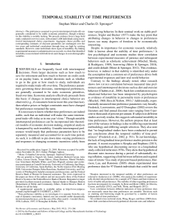 Temporal Stability of Time Preferences