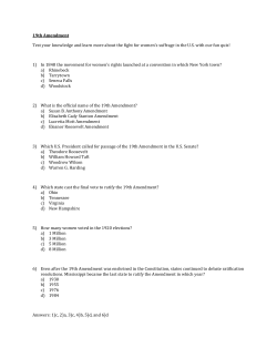 19th Amendment Test your knowledge and learn more about the