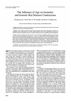 The Influence of Age on Isometric and Isotonic Rat Detrusor