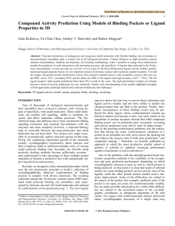 Compound Activity Prediction Using Models of Binding Pockets or