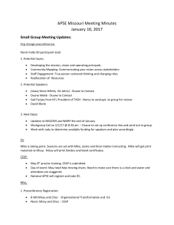 Meeting Minutes - APSE-MO