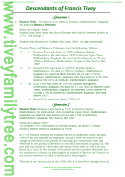 Descendants of Francis Tivey - tivey-family-tree