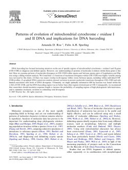 Patterns of evolution of mitochondrial cytochrome c oxidase