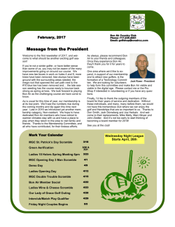 Message from the President