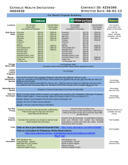 Car Rental Program Summary