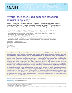 Atypical face shape and genomic structural variants in epilepsy