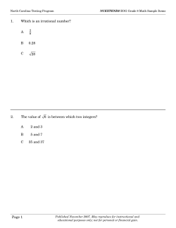 Grade 8 - North Carolina Public Schools
