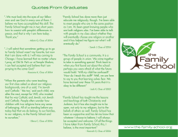 Quotes From Graduates - Chicago Interfaith Family School