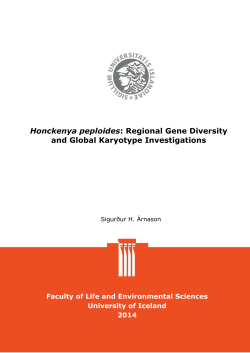 Honckenya peploides: Regional Gene Diversity and