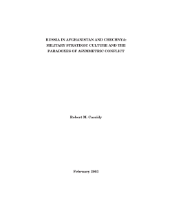 Russia in Afghanistan and Chechnya: Military Strategic Culture and
