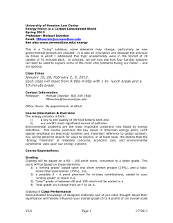 Syllabus - University of Houston Law Center