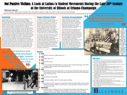 Not Passive Victims: A Look at Latino/a Student Movements During
