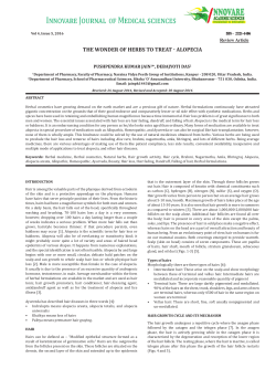 the wonder of herbs to treat - alopecia