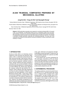 Al-AlN TRI-MODAL COMPOSITES PREPARED BY MECHANICAL