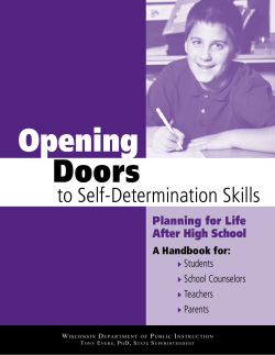 Opening Doors to Self-Determination Skills