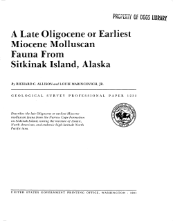 A Late Oligocene or Earliest Miocene Molluscan Fauna From