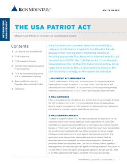 the usa patriot act
