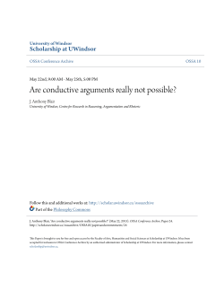 Are conductive arguments really not possible?