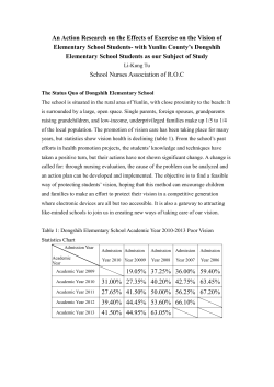 An Action Research on the Effects of Exercise on the Vision of