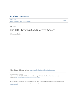The Taft-Hartley Act and Coercive Speech