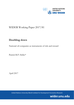 National oil companies as instruments of risk and reward - unu