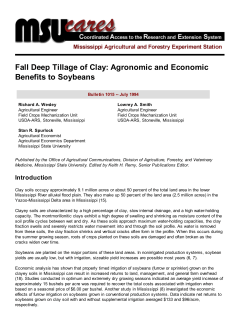 Fall Deep Tillage of Clay: Agronomic and Economic Benefits to