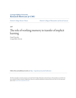 The role of working memory in transfer of implicit learning