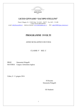 programmi svolti - Liceo classico "Jacopo Stellini"