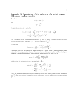 Appendix S1 Expectation of the reciprocal of a scaled inverse Chi