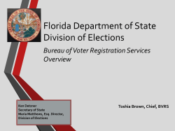 Florida Department of State Division of Elections