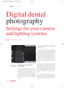 Settings for your camera and lighting systems