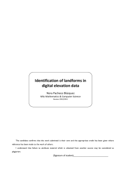Identification of landforms in digital elevation data