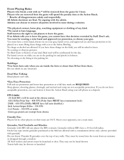Event Playing Rules - Action Acres Airsoft