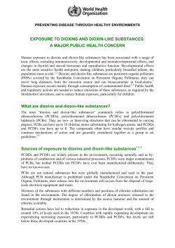 EXPOSURE TO DIOXINS AND DIOXIN