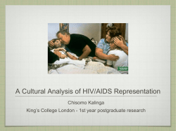 A Cultural Analysis of HIV/AIDS Representation