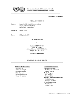 Judgement and Sentence - ICC