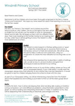 Curriculum newsletter 5 6 Spring 2 The Hobbit