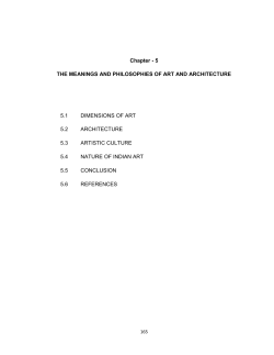 Chapter - 5 THE MEANINGS AND PHILOSOPHIES OF ART AND
