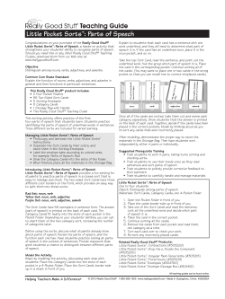 Little Pocket Sorts&trade;: Parts of Speech