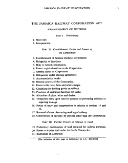 The Jamaica Railway Corporation Act