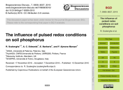 The influence of pulsed redox conditions on soil phosphorus