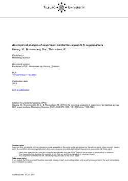 Tilburg University An empirical analysis of assortment similarities